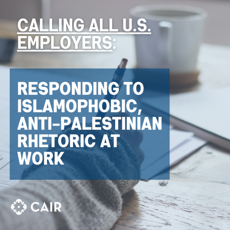 Letter to U.S. Employers in Response to Islamophobic and Anti ...
